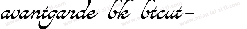 avantgarde bk btcut字体转换
